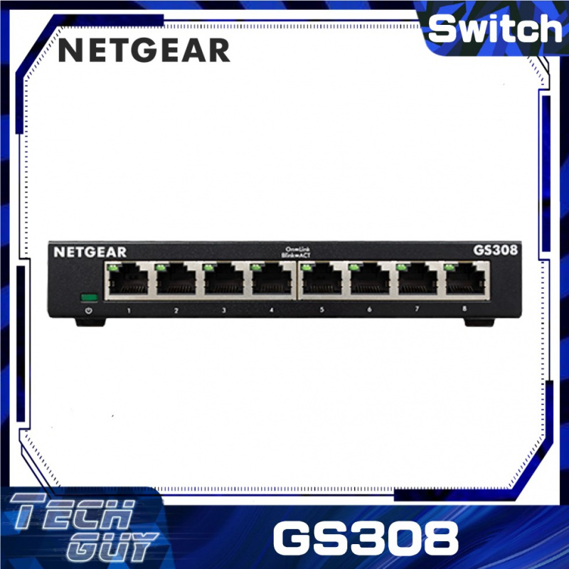 Netgear【GS308】8-Port Gigabit 網絡交換機