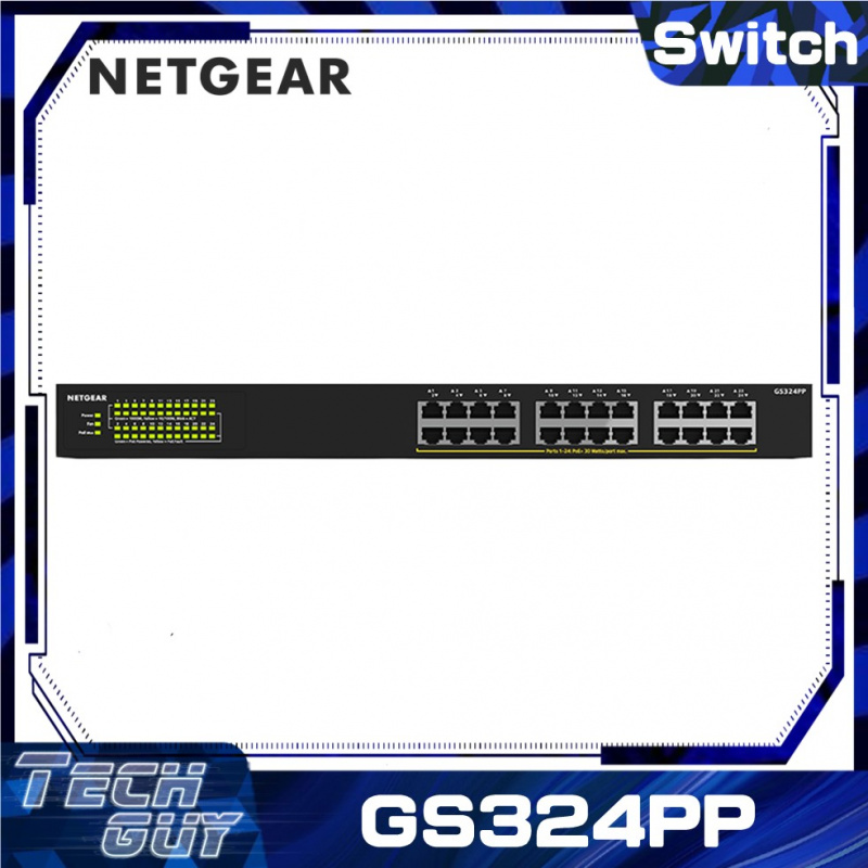 Netgear【GS324PP】24PoE+ 380W 24-Port Gigabit 網絡交換機