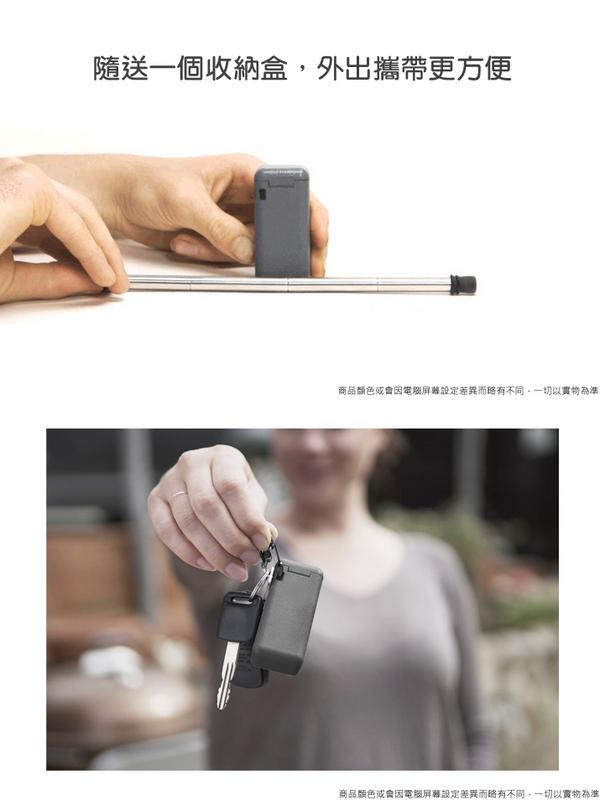 折疊式不鏽鋼吸管 附送一個收納盒，外出攜帶更方便