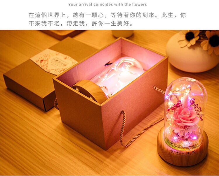 LED永生花許願瓶連藍牙音響 [3款]