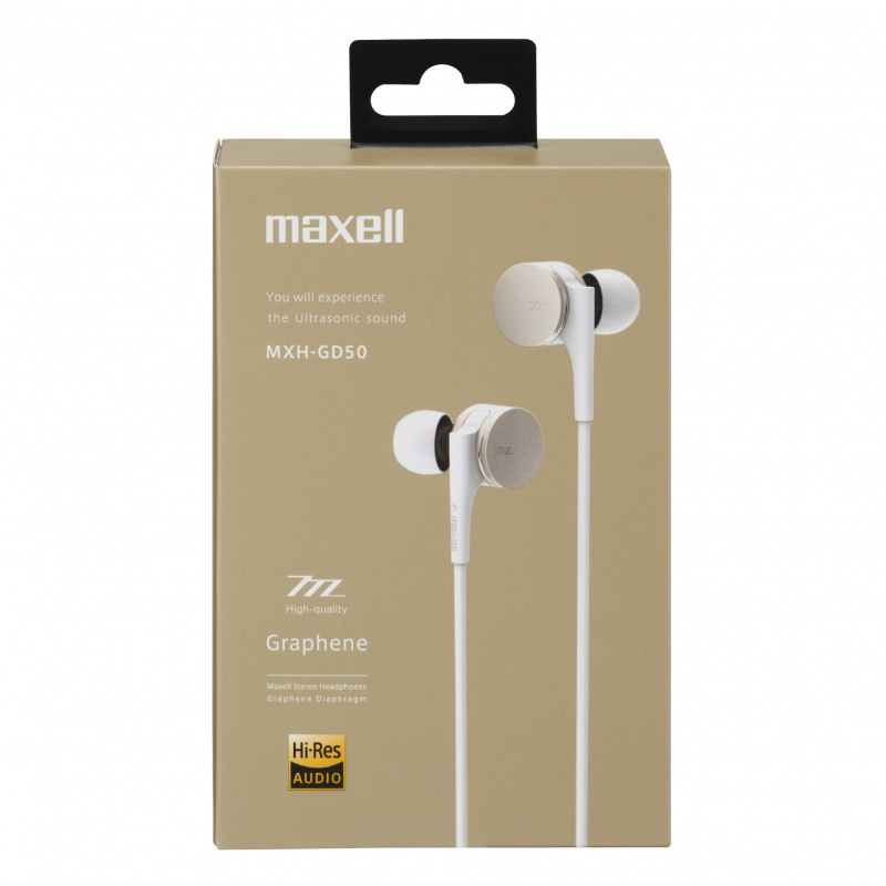 日本MAXELL MXH-GD50 [Graphene] 石墨烯單元高清入耳式耳機