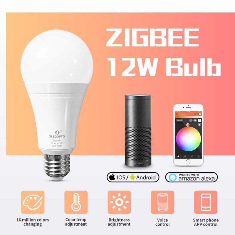 GLEDOPTP GL-B-008P 12W ZigBee3.0 E27 LED 智能燈泡