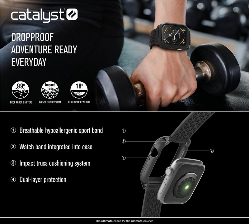 CATALYST IMPACT PROTECTION CASE FOR 44MM APPLE WATCH SERIES 4  保護殼 (連運動錶帶)