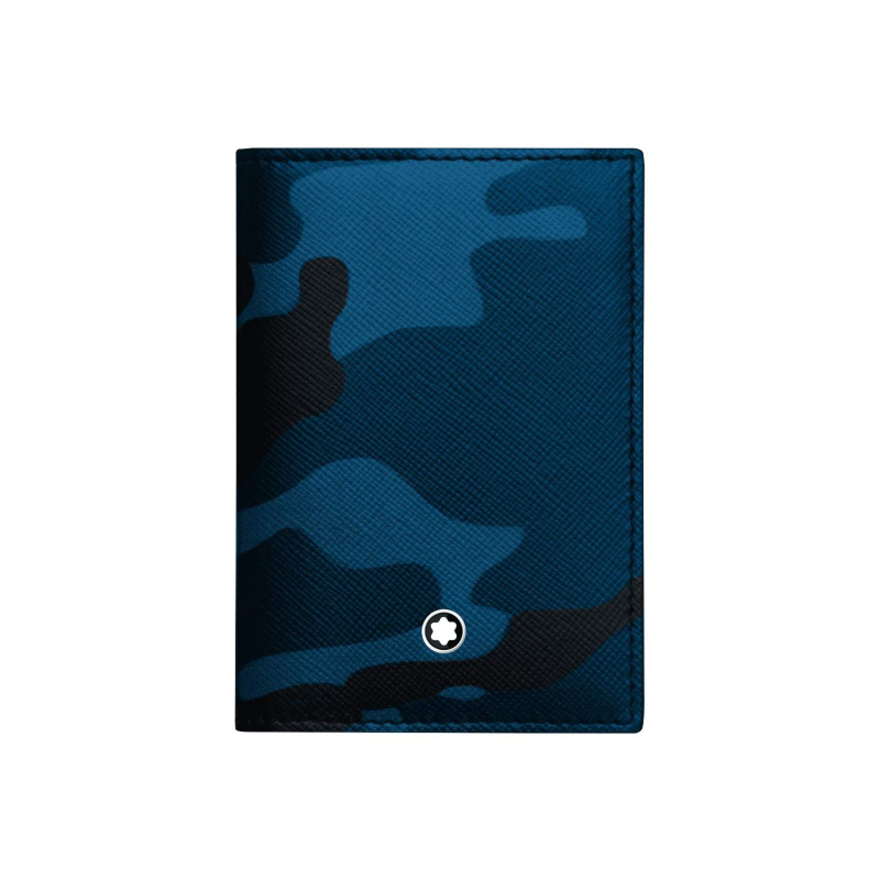 Montblanc Sartorial Business Card Holder Camouflage Decor Blue