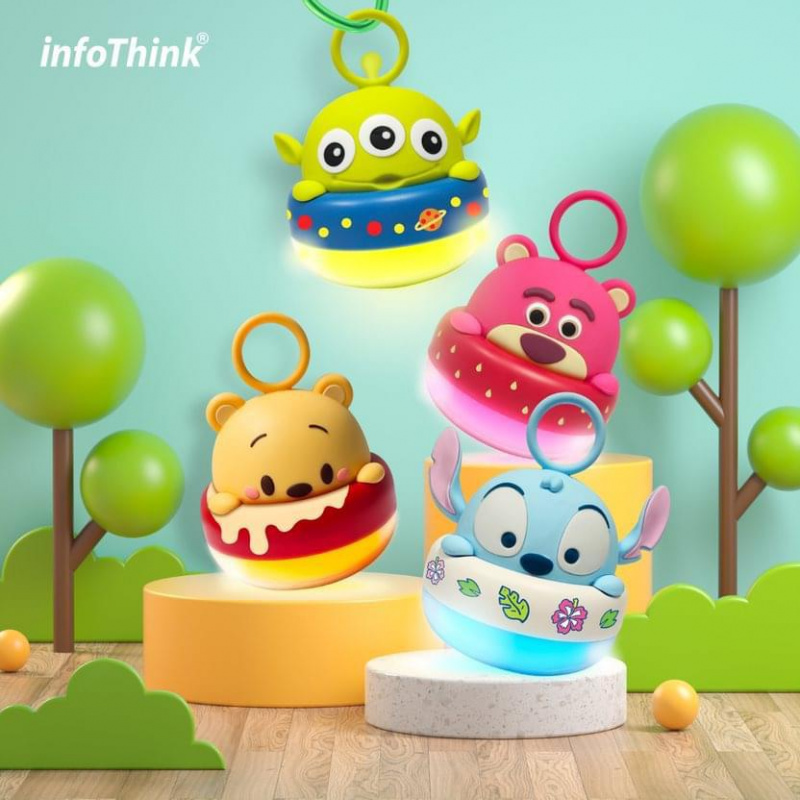 【香港行貨 1年保養】台灣Infothink 迪士尼系列 燈光音樂藍牙喇叭 ( 小熊維尼、三眼仔、史迪仔、勞蘇）