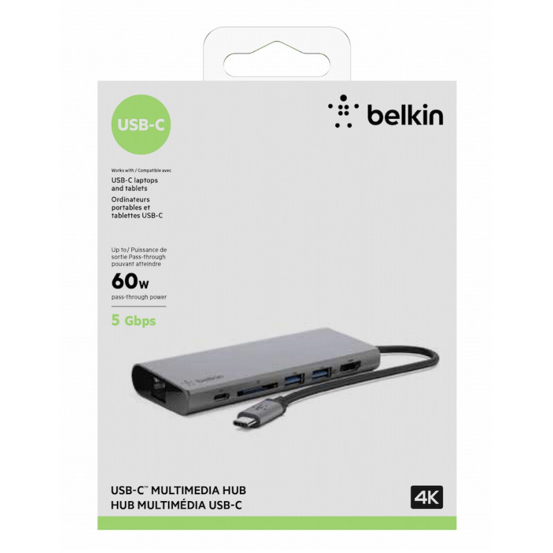Belkin - USB-C™ 多媒體集線器 #:F4U092btSGY