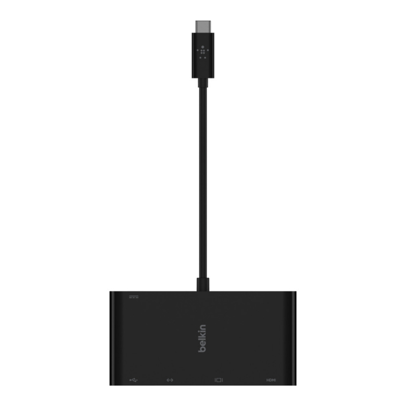 Belkin - USB-C 多媒體 + 充電轉接器 (100 W) #:AVC004btBK