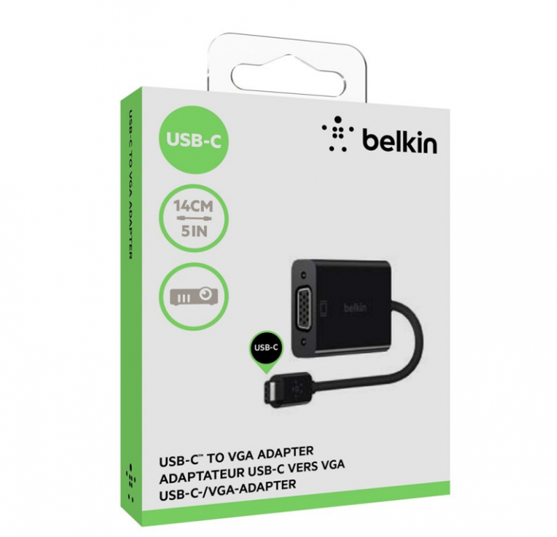 Belkin - USB-C™ 至 VGA 連接器 (USB Type-C™) #:F2CU037btBLK