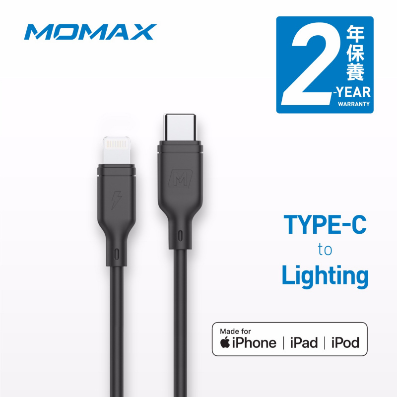 MOMAX - Zero USB-C to Lightning 1.2m 連接線 [2色]