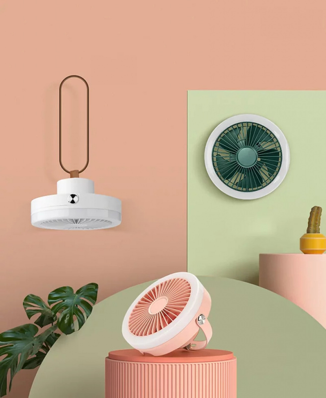 Machino N2 附小夜燈便攜式多功能吊扇
