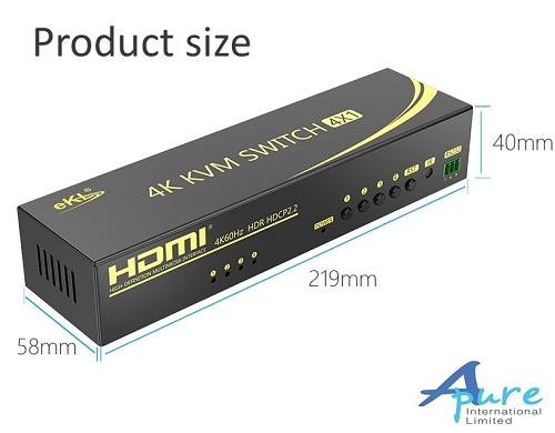 eKL-41HK 2.0 ( 4埠 USB HDMI 2.0 Ver. KVM多電腦切換器USB分享器 )