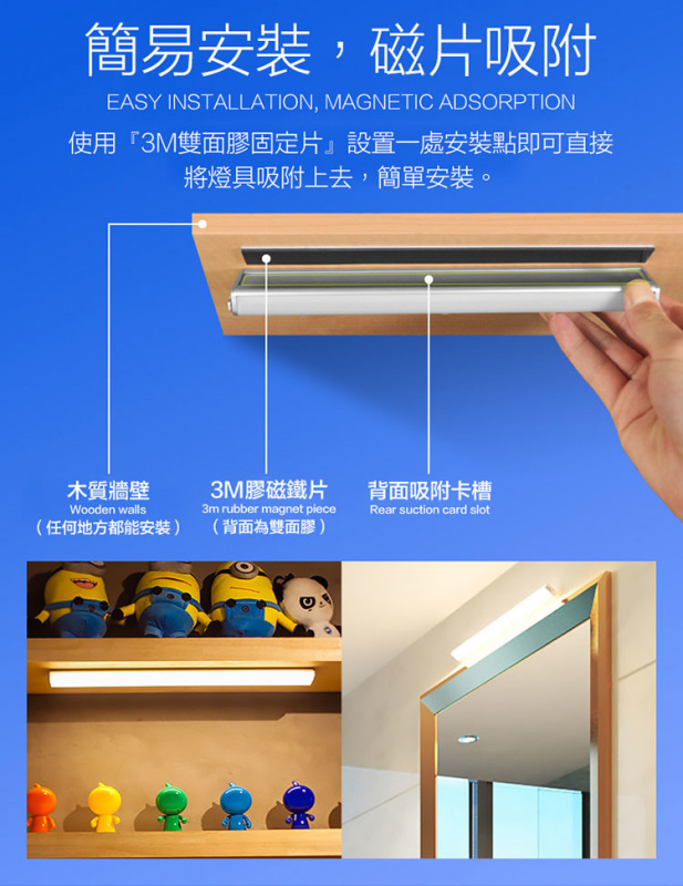 智能磁吸LED感應燈