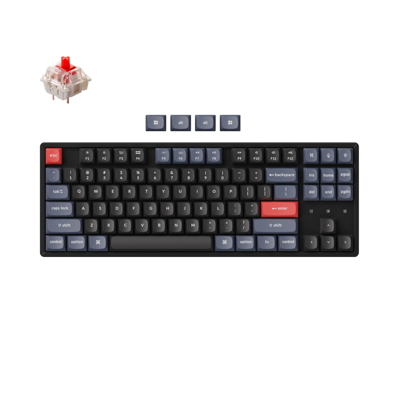 Keychron - 紅軸 K8 PRO 87鍵 80% 有線+藍芽 RGB背光機械鍵盤 (可換軸版本)