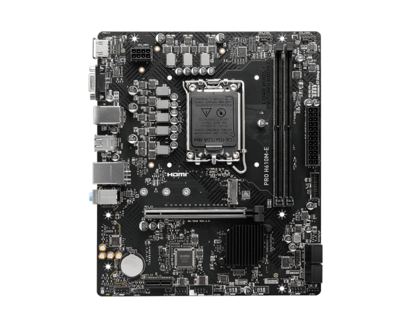MSI PRO H610M-E DDR5 MATX (LGA1700) MSI PRO H610M-E DDR5 MATX (LGA1700)