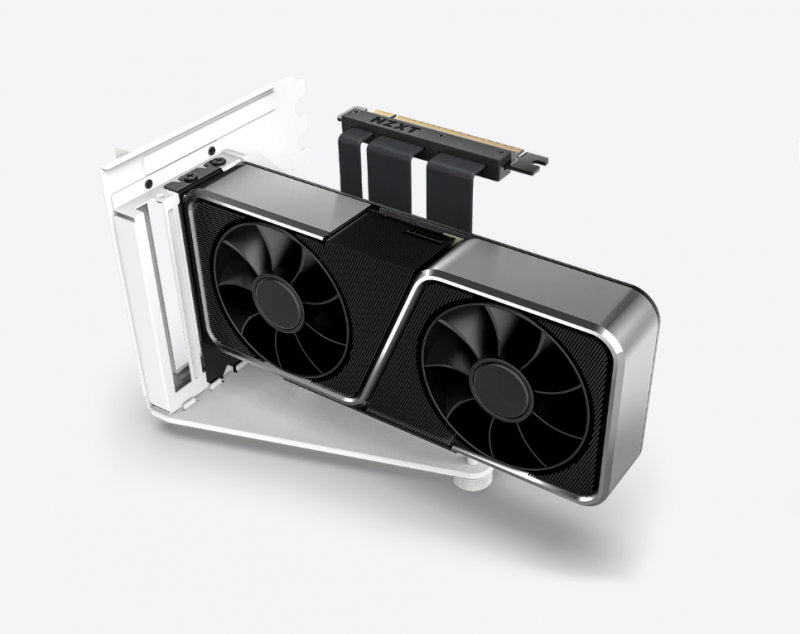 NZXT Vertical GPU Mounting Kit GPU Holder & PCIe 4.0 Riser Cable - ( Black / White ) NZXT Vertical GPU Mounting Kit GPU Holder & PCIe 4.0 Riser Cable - ( Black / White )