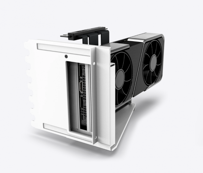 NZXT Vertical GPU Mounting Kit GPU Holder & PCIe 4.0 Riser Cable - ( Black / White ) NZXT Vertical GPU Mounting Kit GPU Holder & PCIe 4.0 Riser Cable - ( Black / White )