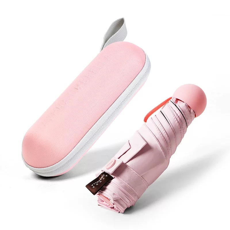 超迷你膠囊便攜五折晴雨兩用傘 [4色]