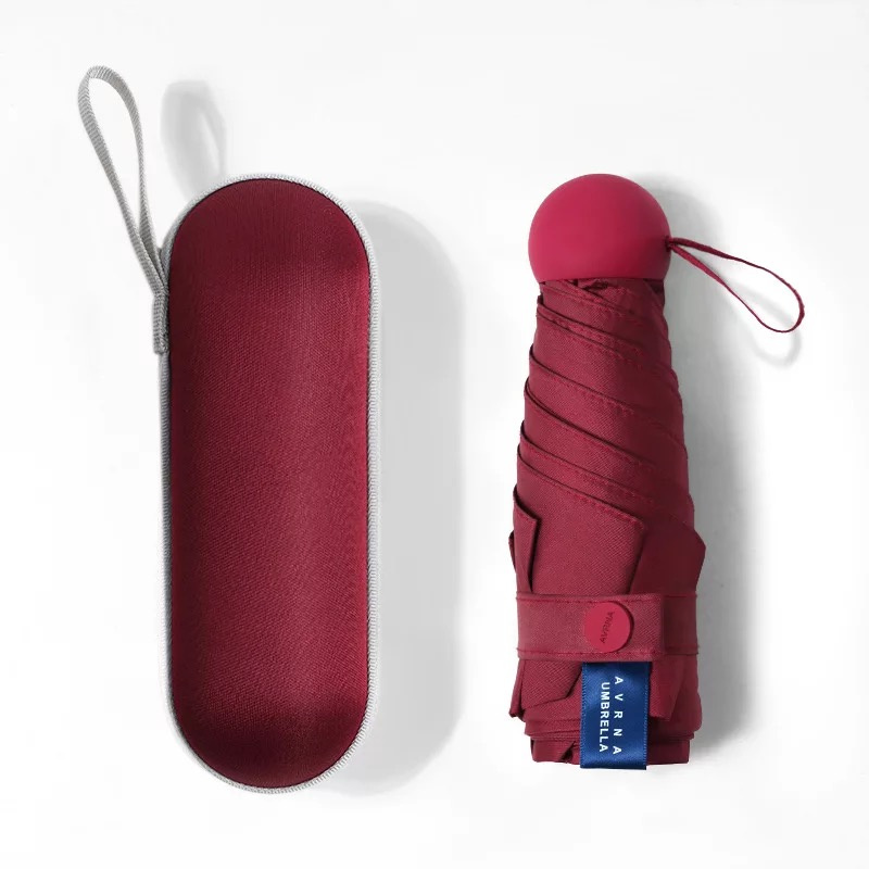 超迷你膠囊便攜五折晴雨兩用傘 [4色]