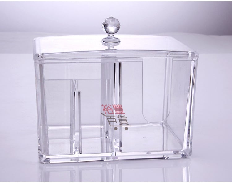 透明化妝棉棉花棒收納盒