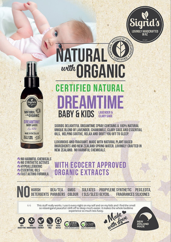 Sigrid's Natural and Organic Dreamtime 125ml - 天然寶寶安睡噴霧 – 適合嬰兒及小童