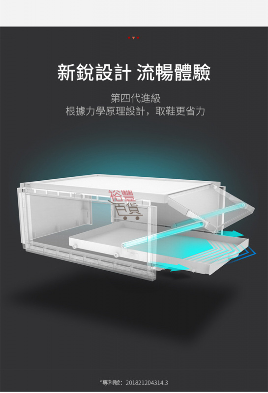 HAIXIN 透明推拉可多層疊加收納鞋盒 (3個裝)(2尺寸)