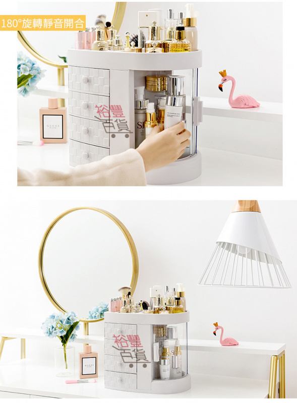 大容量透明防塵化妝品收納盒