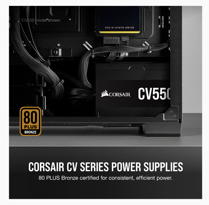 Corsair CV Series™ CV750 750W 80 Plus® Bronze Certified PSU Corsair CV Series™ CV750 750W 80 Plus® Bronze Certified PSU