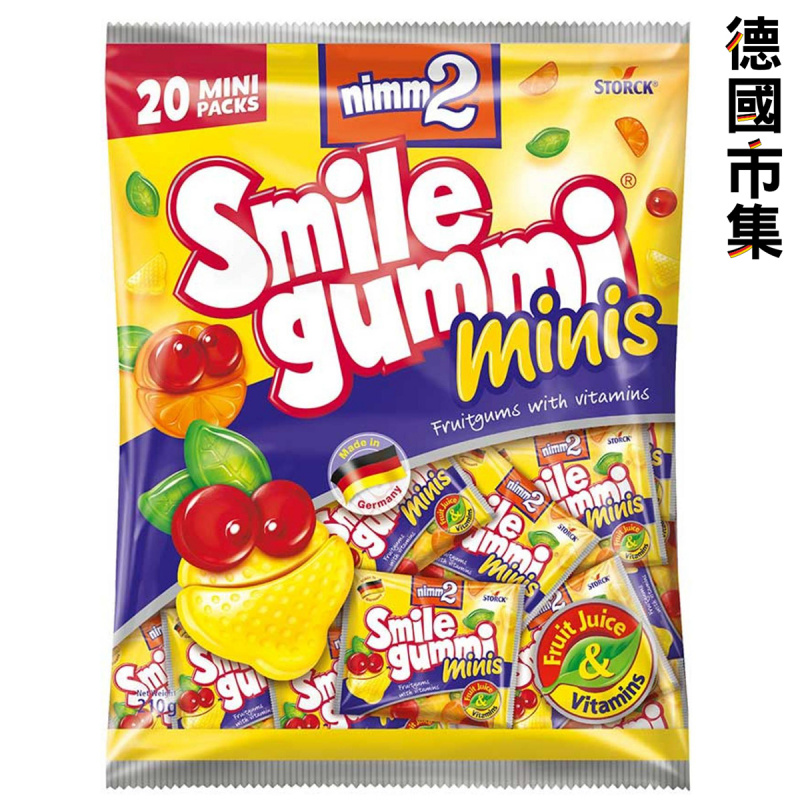 德國Nimm2 二寶 果汁橡皮糖 20袋迷你分享裝 210g【市集世界 - 德國市集】