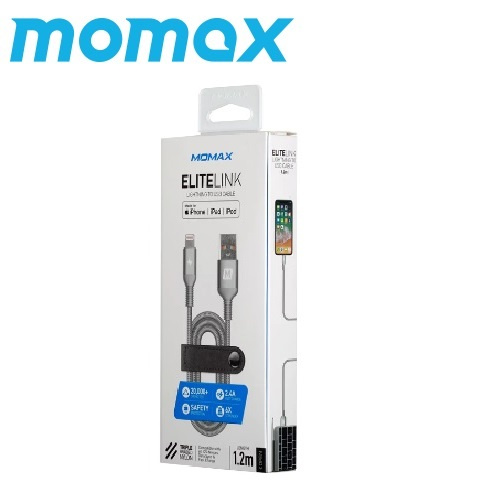Momax-Elite-Link Apple MFi 認證 Lightning 三重編織線 120cm 黑色 DL11D-香港行貨