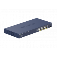 Netgear 16-Port Gigabit Ethernet PoE+ Smart Switch w/ optional Cloud/Remote Management and 2 SFP Ports (300W) GS716TPP
