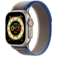 Apple Watch Ultra (GPS+流動網絡) 49毫米鈦金屬錶殼配藍色配灰色越野手環