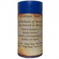 Lailokens Awen Scented Spell Candle - 2nd Pentacle of Mercury : Wish Fulfillment, Realize Dreams