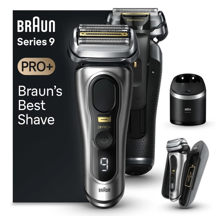 Series 9 Pro+ 9577cc Wet & Dry shaver with 6-in-1 SmartCare center and  PowerCase, silver. | Braun AU