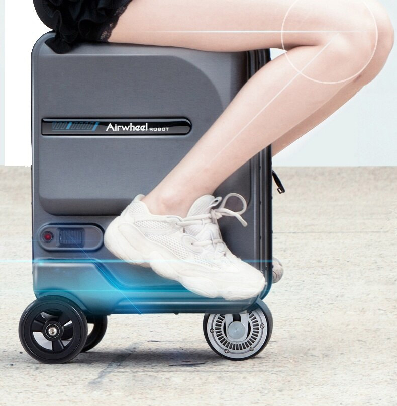 Airwheel SE3 Mini T 20吋可登機智能騎行電動行李箱 - 銀色 (豪華版) |APP駕駛控制 | 淨重6.6KG【香港插頭】【一件包郵】 - 訂購產品產品介紹圖Outlet Express生活百貨城