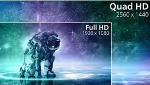 Quad HD 2560 x 1440 像素超清晰影像