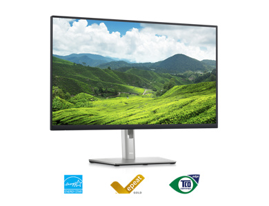 Dell P2723QE 顯示器螢幕背景為自然風景的圖片。
