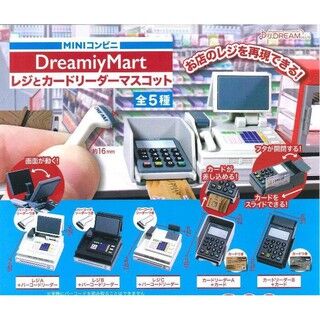 【日玩獵人】J.DREAM  轉蛋 收銀機與刷卡機模型 全5種 整套販售 [Day-playing hunter] J.DREAM gashapon cash register and credit card machine models all 5 types, sold as a set