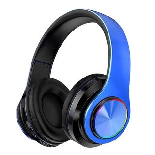 頭戴式耳機發光藍牙耳機頭戴式重低音手機無線運動遊戲禮品耳麥 Headphones Luminous Bluetooth Headphones Headphones Subwoofer Mobile Phone Wireless Sports Game Gift Headset