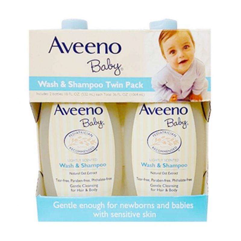 Aveeno Baby 嬰兒天然燕麥2合1 沐浴洗髮露套裝 [532ml x 2]