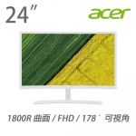 ACER 24" 1800R 曲面螢幕 [ED242QR WI]