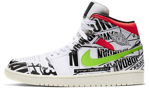 air jordan 1 mid all over logos