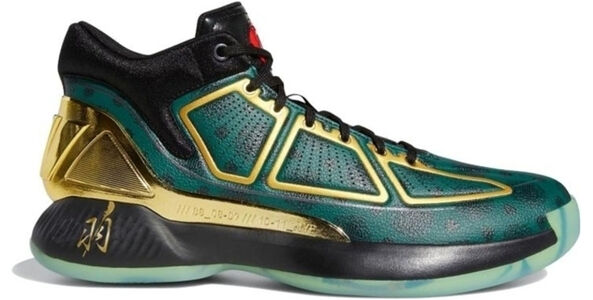 green and gold basketball shoes