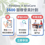 FindDoc X MixCare 醫療會員計劃
