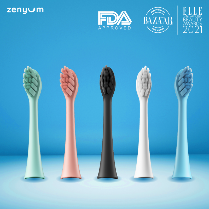 Zenyum DuPont™️ Premium Brush Head 特級柔軟替換刷頭三個裝 [3色]