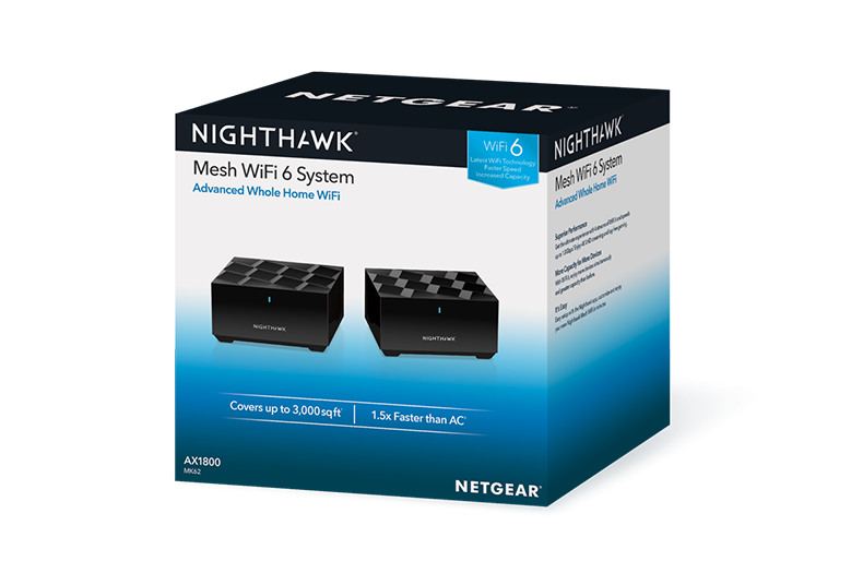 Netgear Nighthawk MK62 - 雙頻 Mesh WiFi 6 無線網絡系統 2機套裝 AX1800