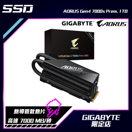 GIGABYTE AORUS Gen4 7000s Prem. 固態硬碟 1TB [GP-AG70S1TB-P]