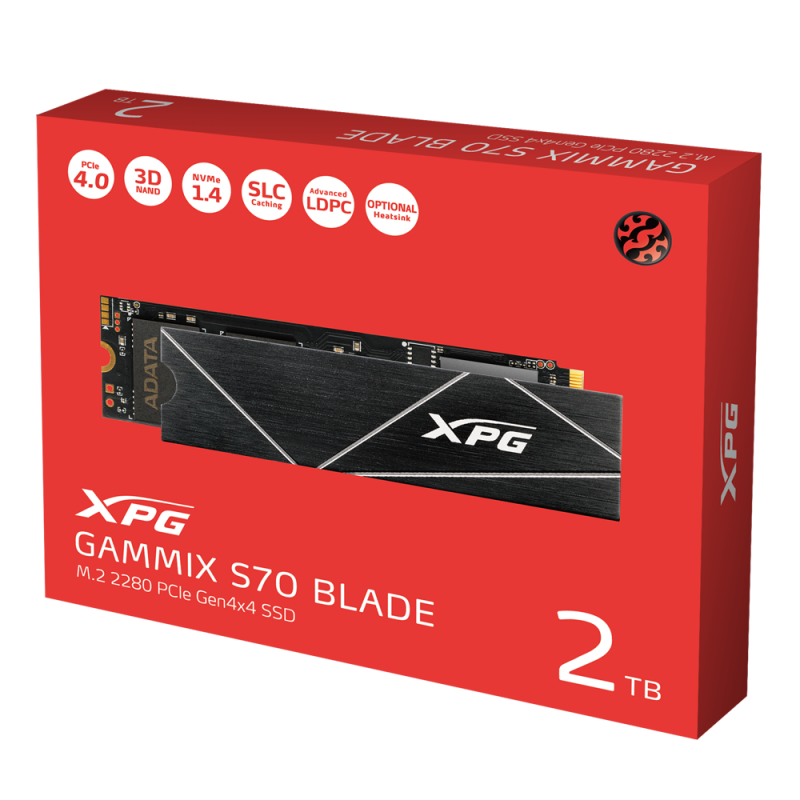 Adata XPG GAMMIX S70 BLADE PCIe Gen4x4 M.2 2280 SSD 固態硬碟