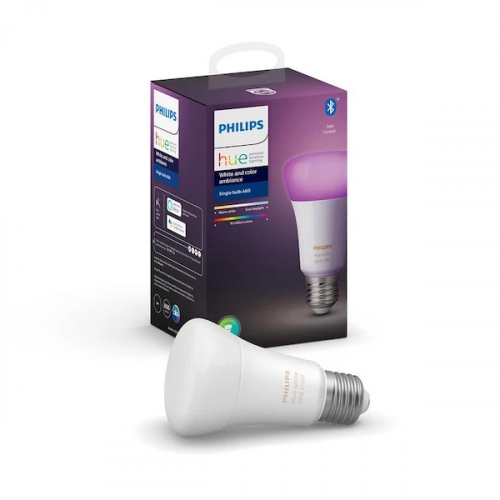 [入門套裝] Philips Hue White and Color Ambiance with Bluetooth 白色/彩色 E27 + Philips Hue LightStrips Plus V4 APR 2米 Kit (藍牙兼容) 彩色燈帶