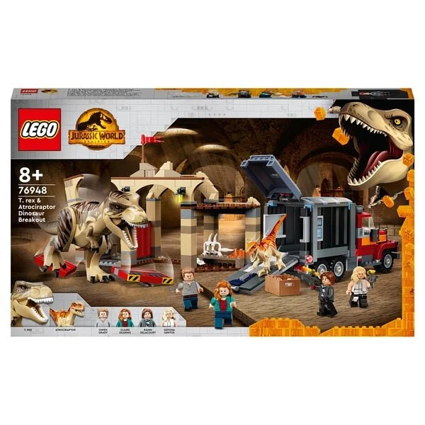 LEGO 76948 T. rex & Atrociraptor Dinosaur Breakout 霸王龍和野蠻盜龍逃脫 [侏羅紀世界：統霸天下]