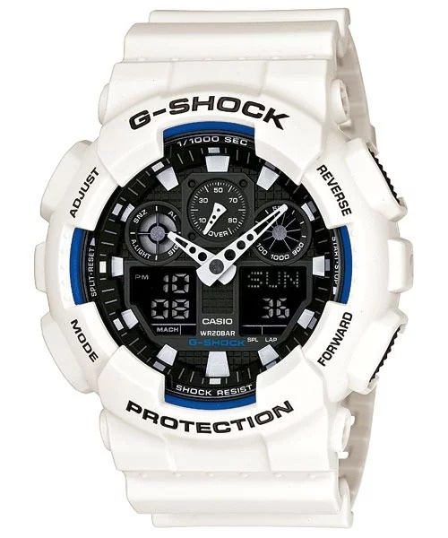 Casio G-Shock GA-100B-7A 雙顯配置手錶